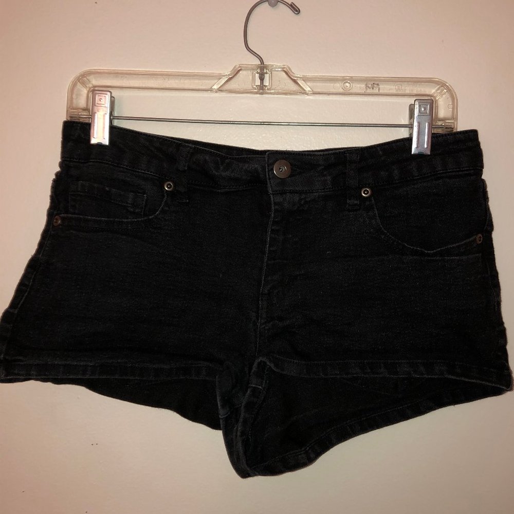 Black Jean Short Shorts